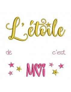 Instant dowload machine  Embroidery design my little star