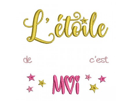 Instant dowload machine  Embroidery design my little star