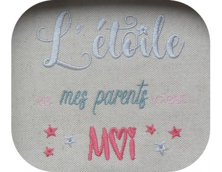Instant dowload machine  Embroidery design my little star