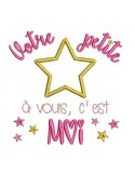 Instant dowload machine  Embroidery design  your little star