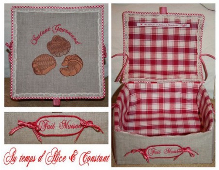 Motif de broderie viennoiseries