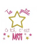 Instant dowload machine  Embroidery design  your little star