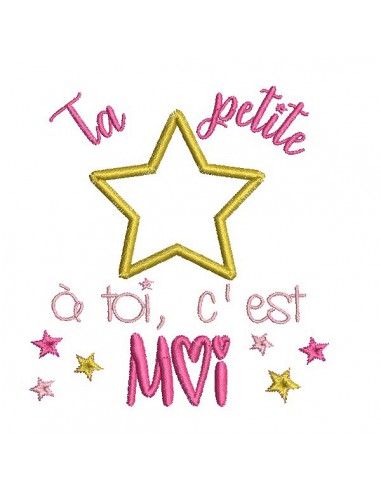 Instant dowload machine  Embroidery design  your little star