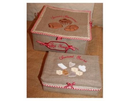 Motif de broderie viennoiseries