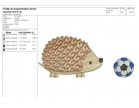 Instant download machine embroidery hedgehog with a snail