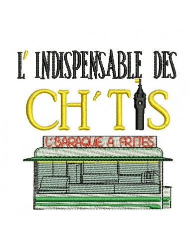 Motif de broderie machine la friterie