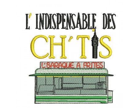 Instant download machine embroidery design  chip shop from the north