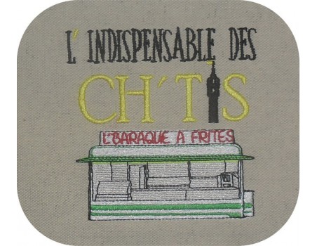 Motif de broderie machine la friterie