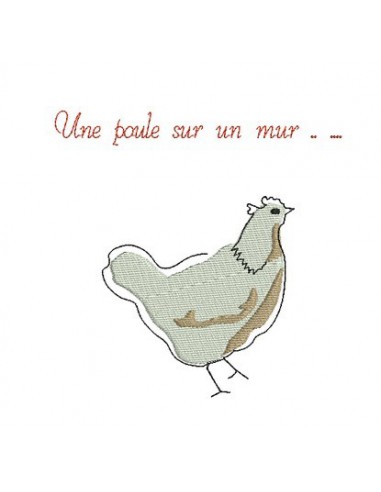 Motif de broderie poule  picoti