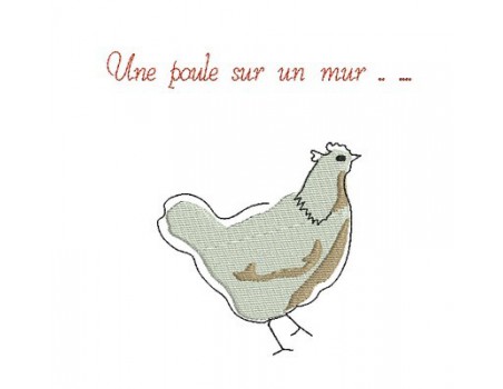 Motif de broderie poule  picoti