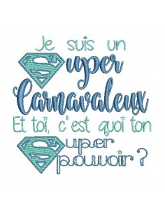 Motif de broderie machine super carnavaleux