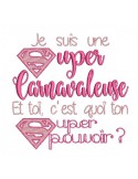 Motif de broderie machine super carnavaleuse