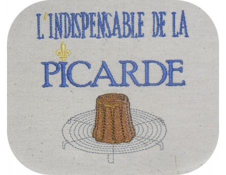 Motif de broderie machine l'indispensable de la Picarde