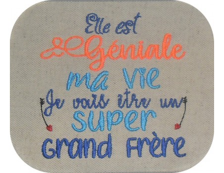 Motif de broderie  super grand frère