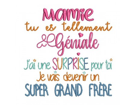 Embroidery design super big brother