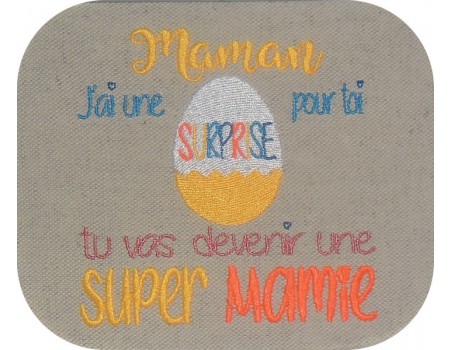 Instant download machine embroidery design surprise grandma big sister version