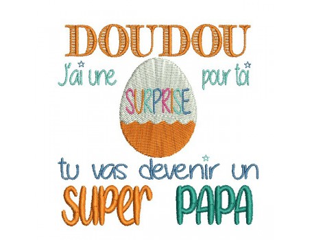 Motif de broderie    super papa à personnaliser