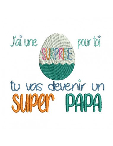 Motif de broderie    super papa à personnaliser