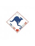 Motif de broderie machine logo kangourou