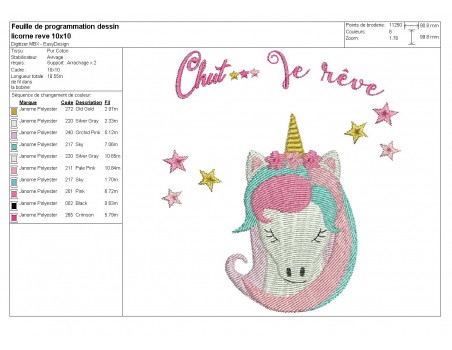 Instant download embroidery design  machine scalloped napkin ring Unicorn ITH