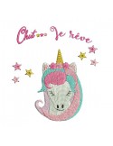 Instant download embroidery design  machine unicorn dream