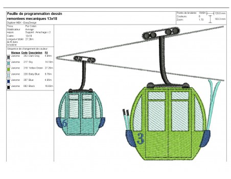 Instant download machine embroidery design Ski