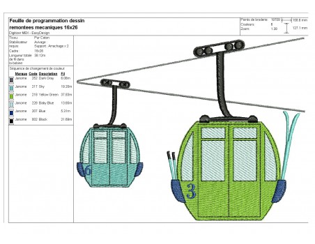 Instant download machine embroidery design Ski