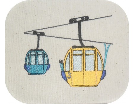 Instant download machine embroidery design Ski