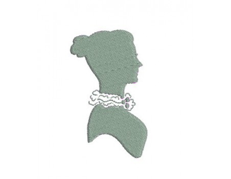 Motif de broderie Camée femme