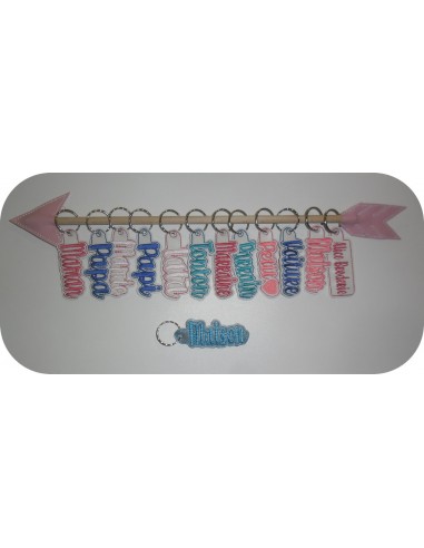 Instant download machine embroidery design macaroon mylar keychains ith