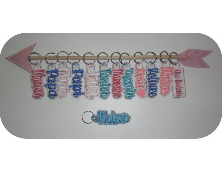 Instant download machine embroidery design macaroon mylar keychains ith
