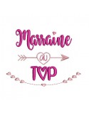 Motif de broderie  machine texte  marraine au top
