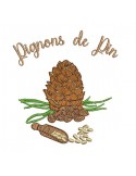 Instant download machine embroidery design Pine nuts