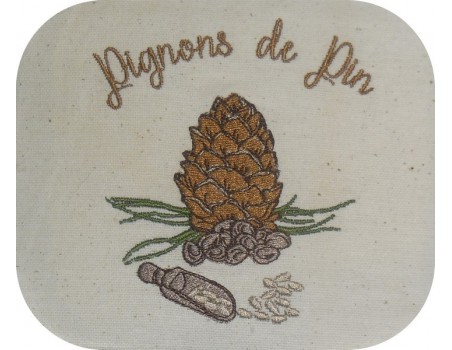 Instant download machine embroidery design Ardèche chestnuts