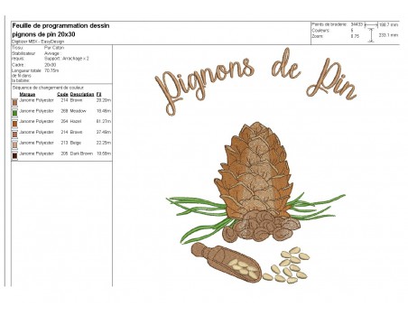 Instant download machine embroidery design Ardèche chestnuts