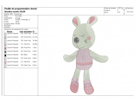 Instant download machine embroidery  teddy little mouse