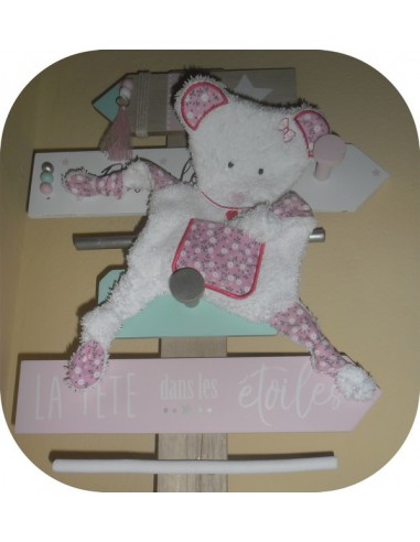 Motif de broderie machine doudou souris ITH