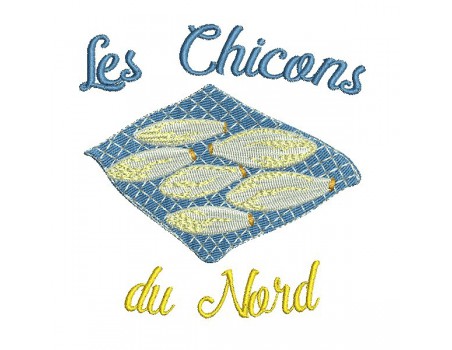 Motif de broderie machine les chicons du Nord