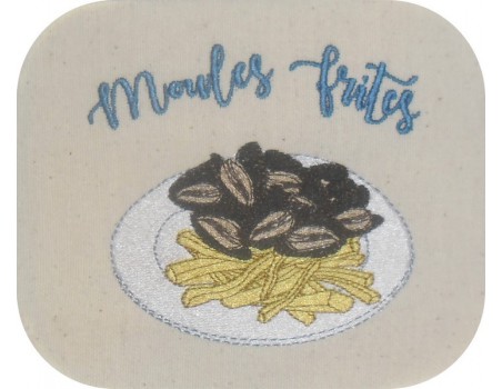 Motif de broderie machine les moules frites