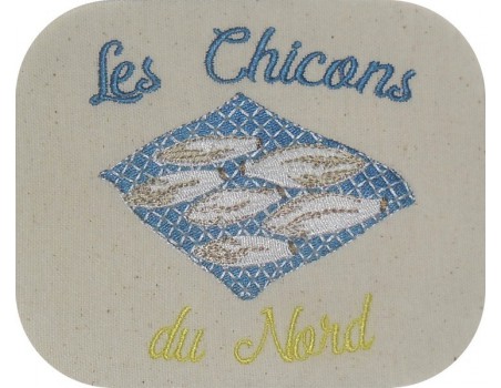 Motif de broderie machine les chicons du Nord