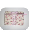 Instant download machine embroidery kit embroidered ribbon bustier bag ith