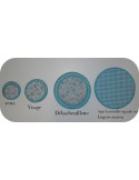Motif de broderie machine pack lingettes rondes , débarbouillettes  ITH