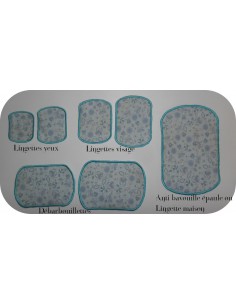 Motif de broderie machine pack lingettes rectangulaires , débarbouillettes  ITH