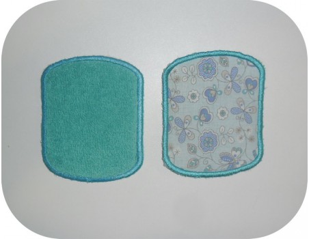 Motif de broderie machine pack lingettes rectangulaires , débarbouillettes  ITH