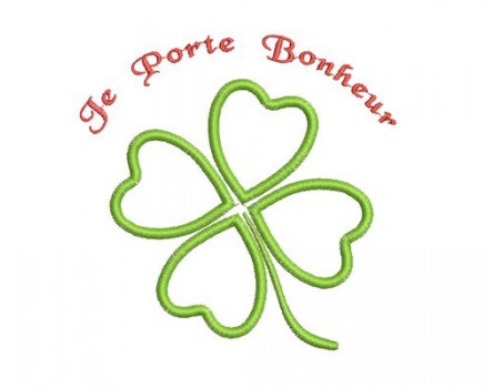 Motif de broderie trèfle