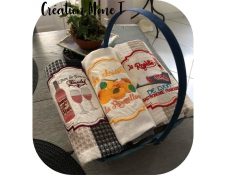 Motif de broderie machine abricots