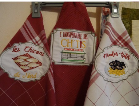 Motif de broderie machine la friterie