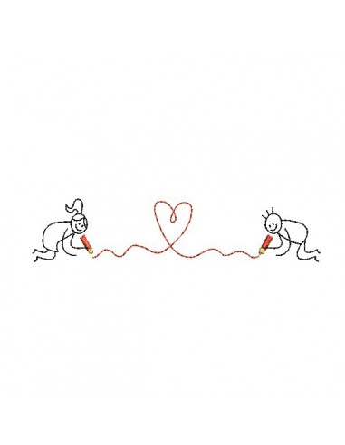 Instant download machine embroidery design in love the kiss