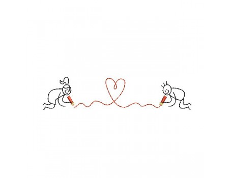 Instant download machine embroidery design in love the kiss