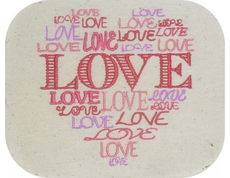 Instand download Embroidery design machine applique  heart Hongrois